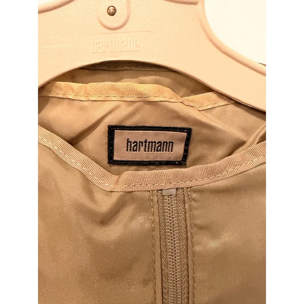 Hartmann Travel Garment Bag w/ Original Hartmann Hanger Tan Nylon Suit Carrier